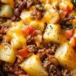 Cheesy Hamburger Potato Casserole Recipe