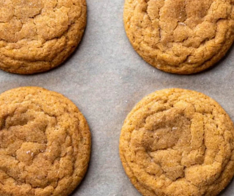 Chewy pumpkin cookies from In Bloom Bakery with warm spices and a soft texture