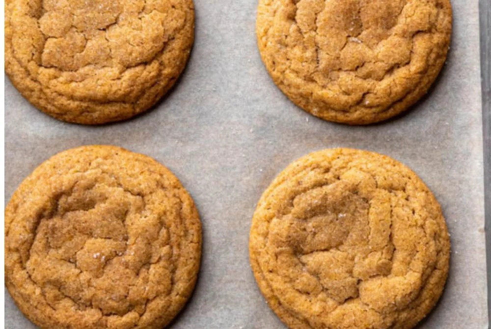 Chewy pumpkin cookies from In Bloom Bakery with warm spices and a soft texture