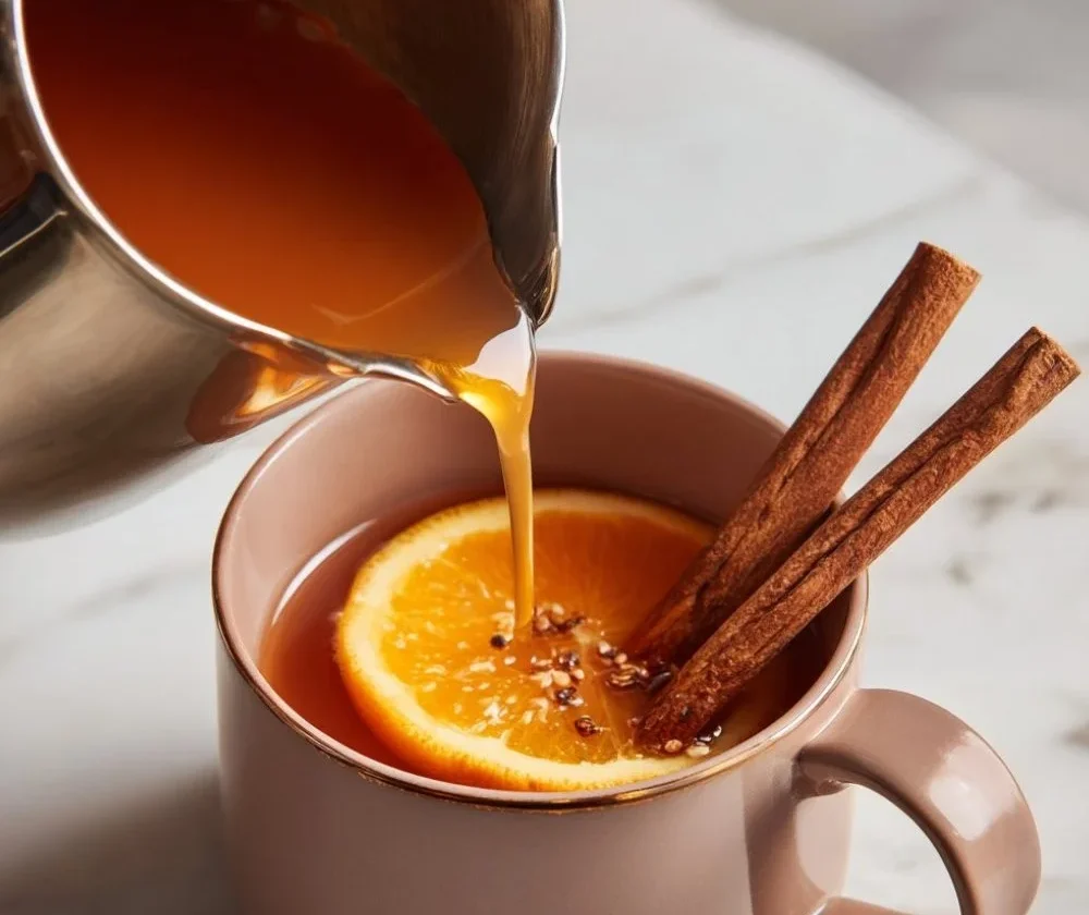 Cinnamon-Orange Simmer Pot with cloves creating a warm, inviting aroma.