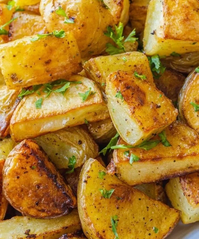 Crispy roasted potatoes golden and seasoned, perfect side dish