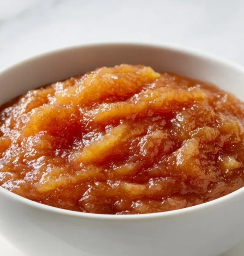 Delicious homemade applesauce in a jar for fall celebrations