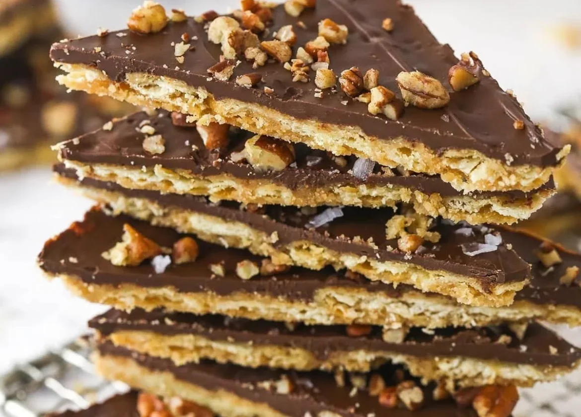 Delicious Saltine Cracker Toffee Candy for a sweet treat