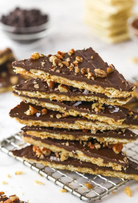 Delicious Saltine Cracker Toffee Candy for a sweet treat