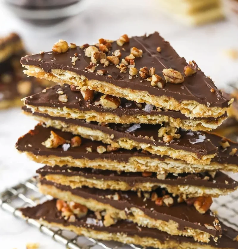 Delicious Saltine Cracker Toffee Candy for a sweet treat