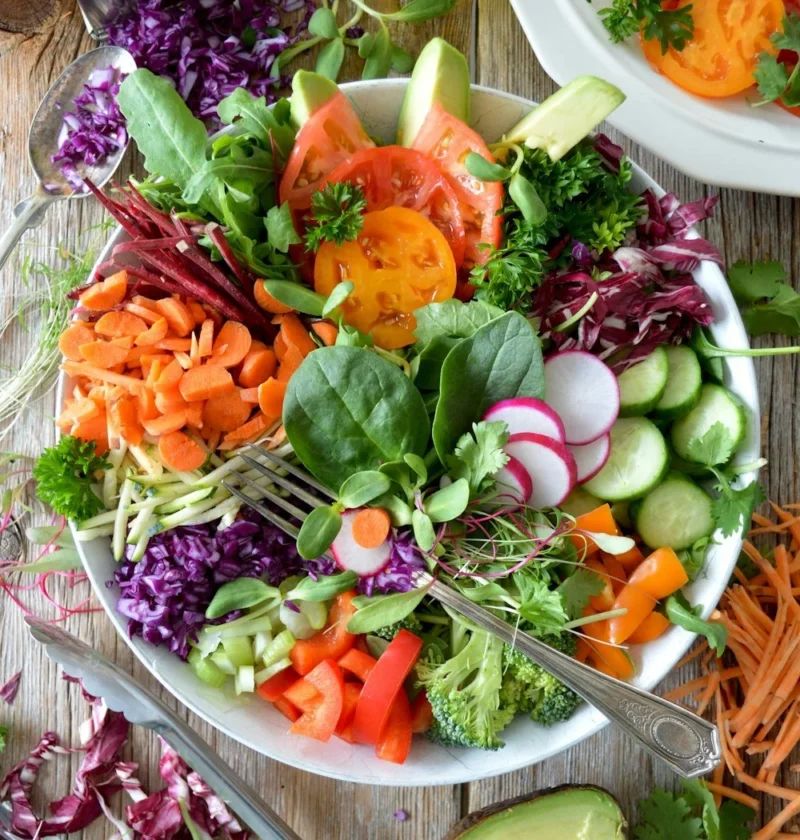 A bowl of simple vegetable soup made with fresh vegetables and herbs