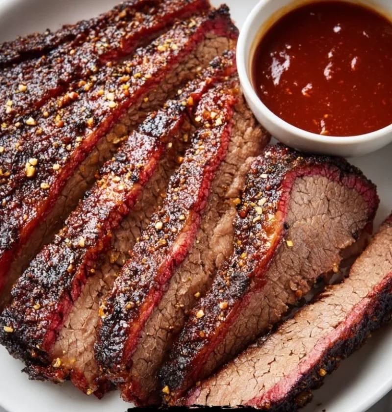 Tender BBQ brisket served for a family dinner
