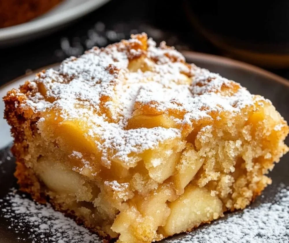 Delicious apple pie cake recipe by Jamie Oliver with fresh apples and spices.