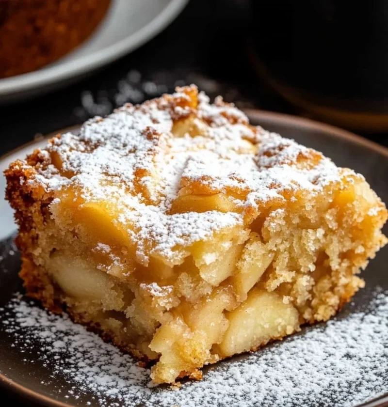 Delicious apple pie cake recipe by Jamie Oliver with fresh apples and spices.
