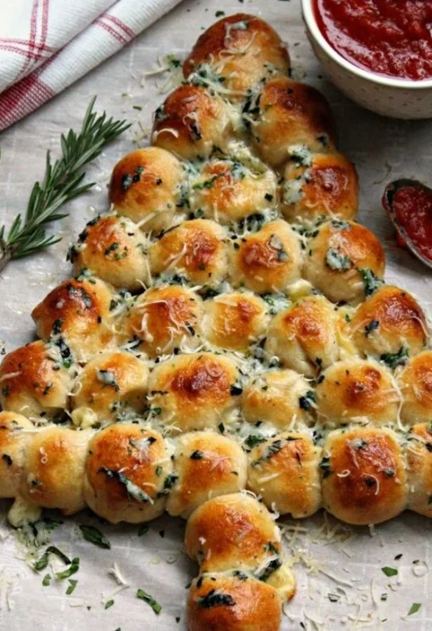 Cheesy Pull Apart Christmas Bread perfect for festive celebrations.
