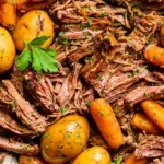 Slow Cooker Cowboy Casserole with Ground Beef, Beans, and Potatoes