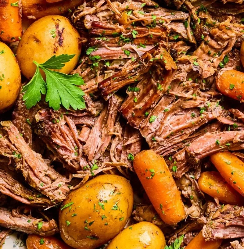 Crockpot pot roast recipe with quick five-minute prep for easy meals