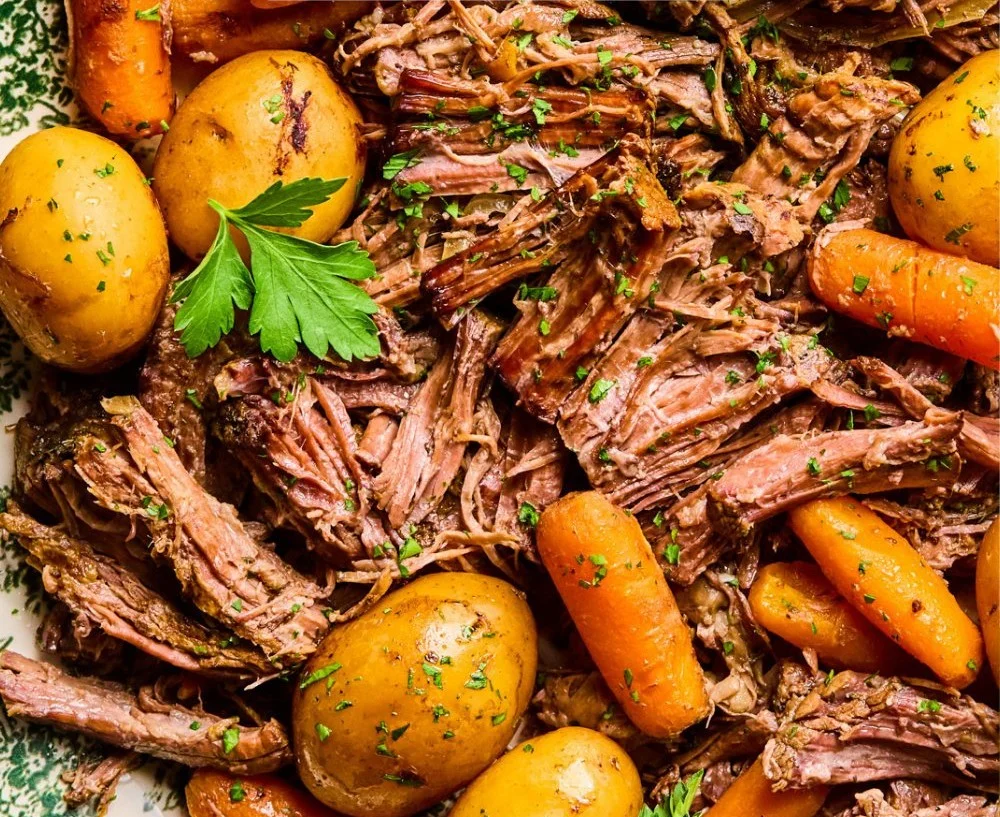Crockpot pot roast recipe with quick five-minute prep for easy meals