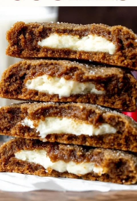 Gingerbread Cheesecake Cookies topped with cream cheese frosting