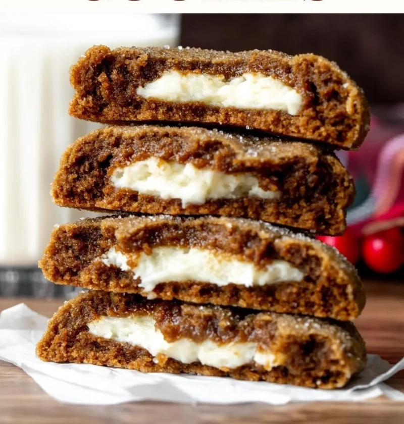 Gingerbread Cheesecake Cookies topped with cream cheese frosting